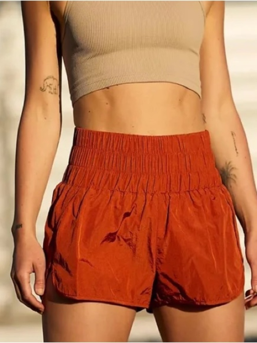 FREE PEOPLE MOVEMENT The Way Home Short Red Earth Size Medium